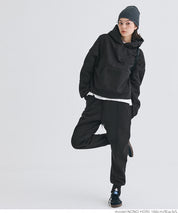 Brushed lining cropped hoodie