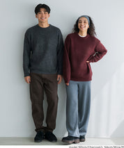 男裝純色絨感圓領長袖毛衣 男女通用