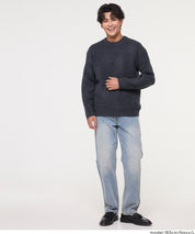 男裝純色絨感圓領長袖毛衣 男女通用