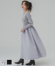 Knit docking balloon dress