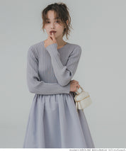 Knit docking balloon dress