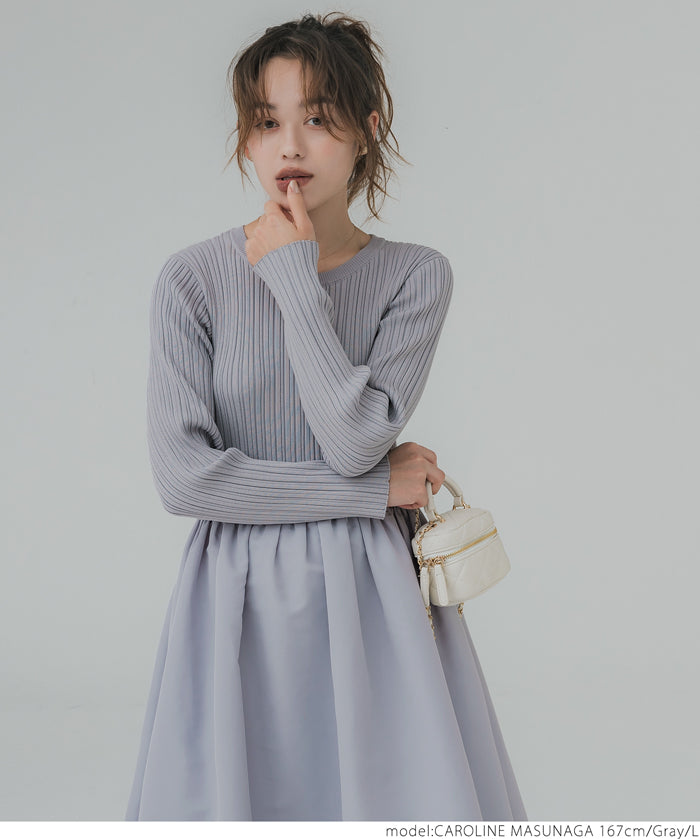 Knit docking balloon dress