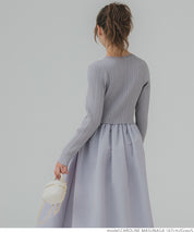Knit docking balloon dress