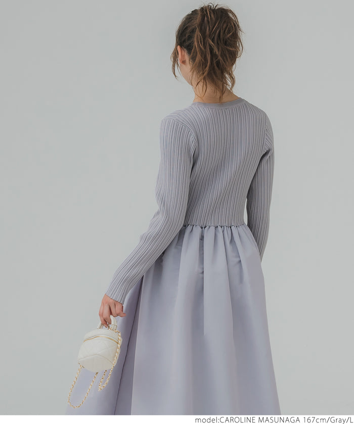 Knit docking balloon dress