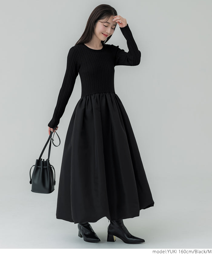 Knit docking balloon dress