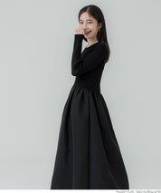 Knit docking balloon dress