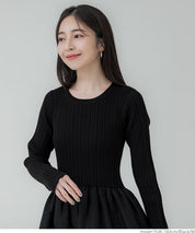 Knit docking balloon dress