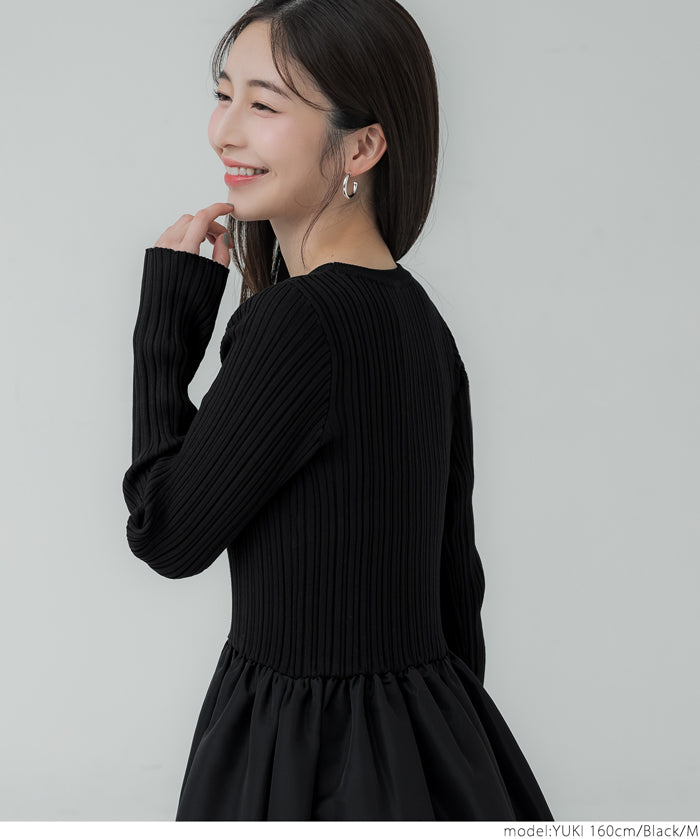 Knit docking balloon dress