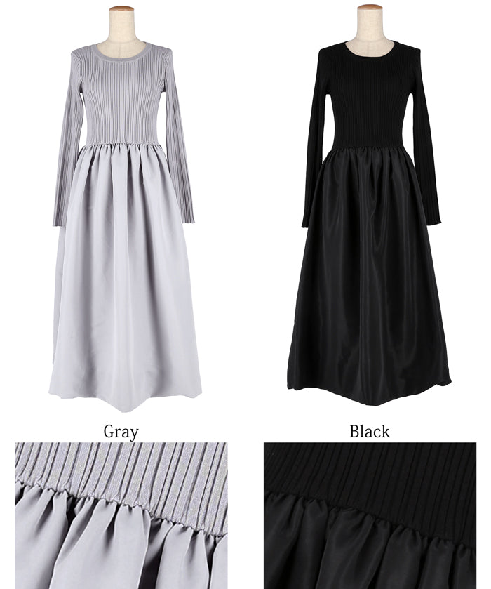 Knit docking balloon dress