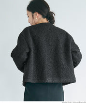 Gold button boa jacket