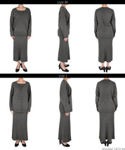 V-neck knit & camisole dress set