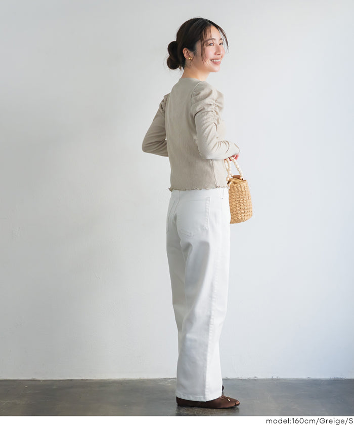 楊柳質感面料公主長袖襯衫