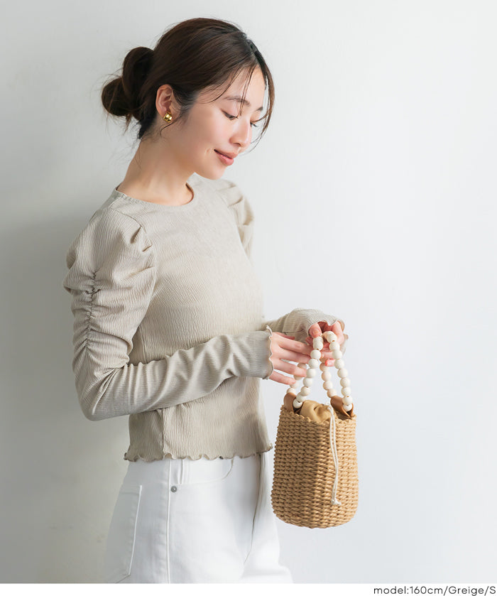 楊柳質感面料公主長袖襯衫