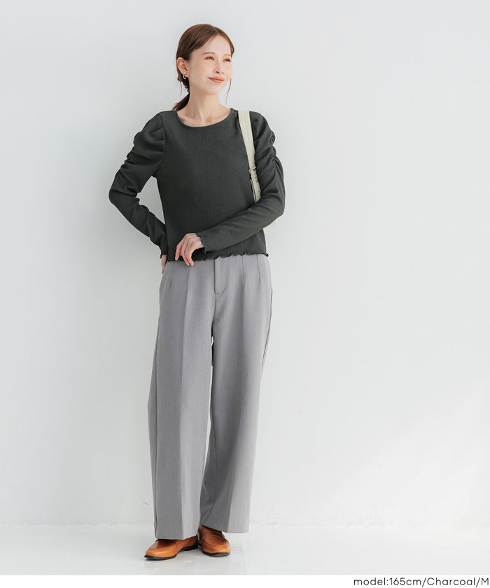 楊柳質感面料公主長袖襯衫