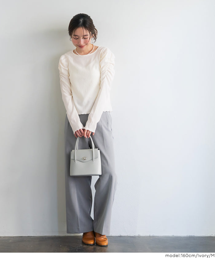 楊柳質感面料公主長袖襯衫