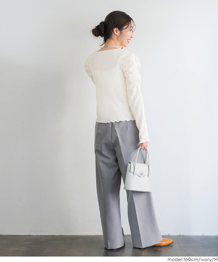 楊柳質感面料公主長袖襯衫