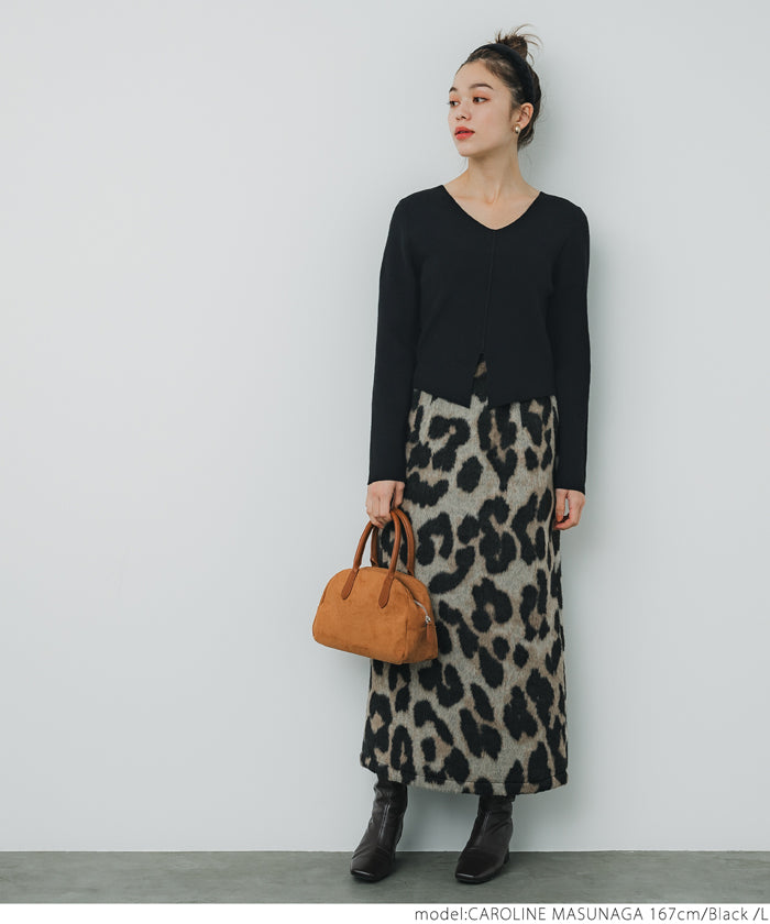 Front slit knit top