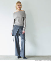 Off-shoulder knit top