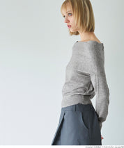 Off-shoulder knit top