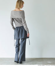 Off-shoulder knit top