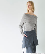 Off-shoulder knit top