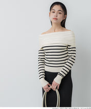 Off-shoulder knit top
