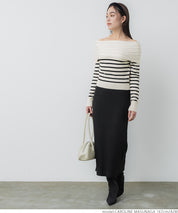 Off-shoulder knit top