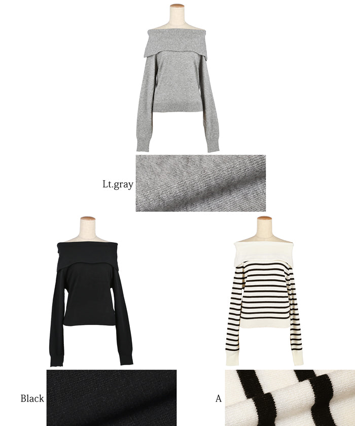 Off-shoulder knit top