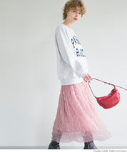 Wave tulle skirt