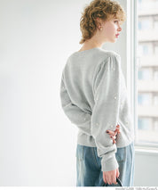 Pearl cable knit top