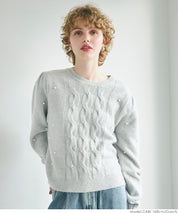 Pearl cable knit top