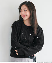 Pearl cable knit top