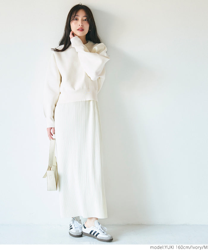 Cropped spongy knit