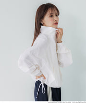 Sporty style stand collar nylon long sleeves 