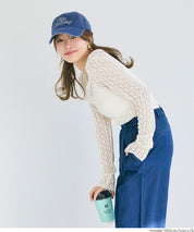 日系蕾絲透膚內搭上衣