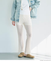 Japanese style lace see-through trousers 