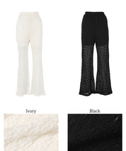 Japanese style lace see-through trousers 