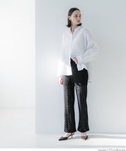 Japanese style lace see-through trousers 