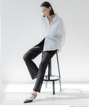 Japanese style lace see-through trousers 