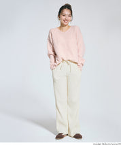 【Daily Warm】磨毛保暖百褶休閒長褲