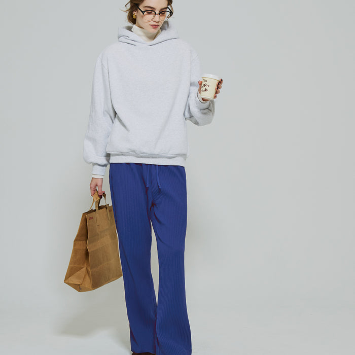 【Daily Warm】磨毛保暖百褶休閒長褲