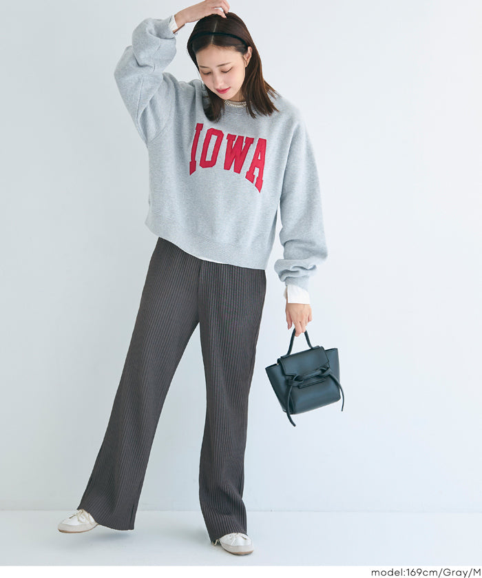 【Daily Warm】磨毛保暖百褶休閒長褲