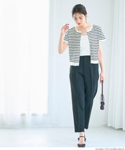 氣質通勤金扣短袖針織外套