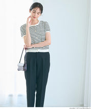 氣質通勤金扣短袖針織外套