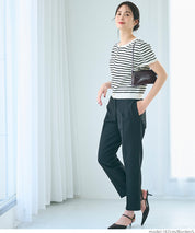 氣質通勤金扣短袖針織外套