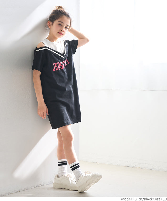 Kids Cheerleading Short Sleeve Dress