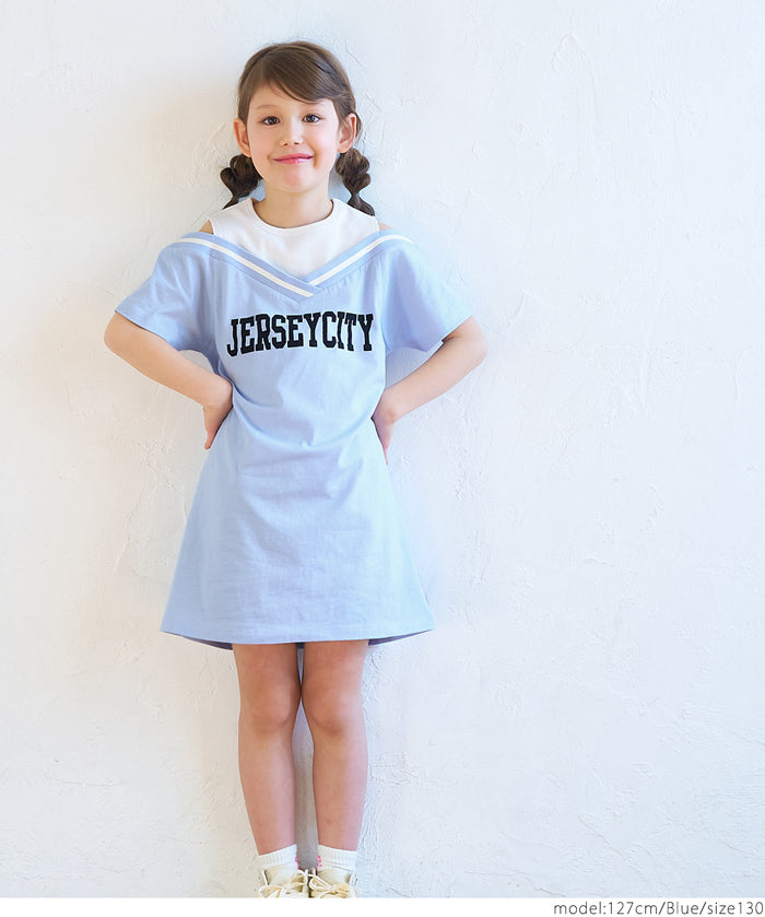 Kids Cheerleading Short Sleeve Dress