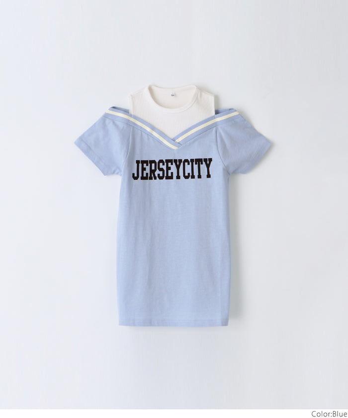 Kids Cheerleading Short Sleeve Dress