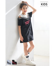 Kids Cheerleading Short Sleeve Dress