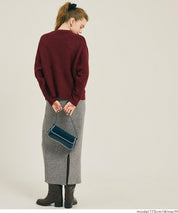 大學風英字LOGO圓領毛衣 親子裝